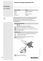 Preview for 130 page of Geberit RE 1 Operating Instructions Manual