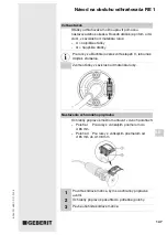 Preview for 147 page of Geberit RE 1 Operating Instructions Manual