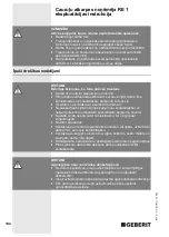 Preview for 194 page of Geberit RE 1 Operating Instructions Manual