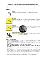 Preview for 2 page of Gecko Passion MP 311S Owner'S Manual