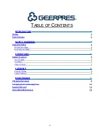 Preview for 2 page of Geerpres UVAIRO 500 Service Manual