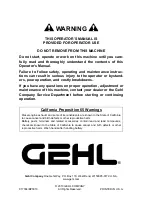 Preview for 88 page of Gehl SL3640E Operator'S Manual