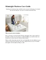 Preview for 1 page of Geltex Silentnight Mattress Care Manual