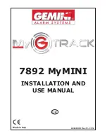 Gemini 7892 MyMINI Installation And Use Manual preview