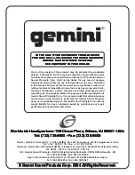 Preview for 12 page of Gemini CDJ-01 Operation Manual