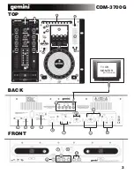 Preview for 3 page of Gemini CDM-3700G Operation Manual