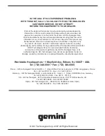 Preview for 19 page of Gemini CDX-2500G Operationsmanual