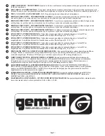 Preview for 21 page of Gemini CS-19 Operator'S Manual