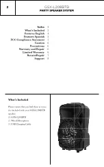 Preview for 2 page of Gemini ICAD GSX-L208BTB User Manual