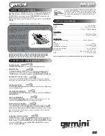 Preview for 13 page of Gemini MM-1000 Mixer Operation Manual