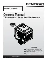 Generac Power Systems 005802-2 XG Professional Series Owner'S Manual preview