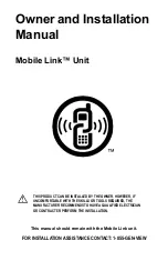 Generac Power Systems Mobile Link Unit Owners And Installation Manual preview