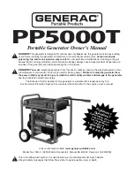 Preview for 1 page of Generac Power Systems PP5000T Owner'S Manual