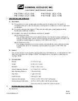 Preview for 10 page of GENERAL ECOLOGY 770011 AC-2-1 DAL Maintenance Manual