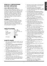 Preview for 3 page of General International 857647 005161 Operating Manual