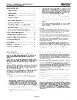 Preview for 2 page of General FCS18 Operator'S Manual