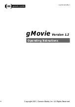 Generic Media gMovie 1.2 Operating Instructions Manual preview