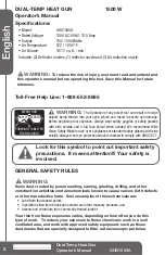 Preview for 2 page of Genesis GHG1500A Operator'S Manual