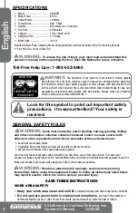 Preview for 2 page of Genesis GLSI08B Operator'S Manual