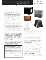 Genesis Servo-Subwoofer Brochure preview