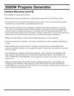 Preview for 5 page of GENTRON G3500LPG Owner'S Manual