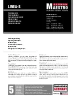 Preview for 1 page of German Maestro LINEA-S Operating Instructions Manual