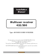 Preview for 1 page of GFA Multiuser receiver 433/500 Installation Manual