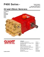 Giant P400 Series Operating Instructions/ Repair And Service Manual preview