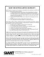 Preview for 12 page of Giant SP100HK Operating Instructions/ Repair And Service Manual