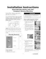 Preview for 1 page of Gibson GAC105P1A1 Installation Instructions