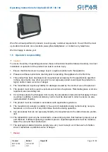 Preview for 18 page of Gifas-electric AlphaLUXX 25 Operating Instructions Manual