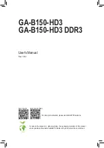 GIGA-BYTE TECHNOLOGY GA-B150-HD3 User Manual preview