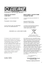 Preview for 4 page of GIULIANO 0202380 Installation, Operation & Maintenance Manual