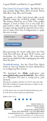 Preview for 2 page of Global Cache Flex Link Serial Cable Quick Start