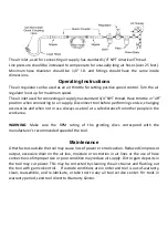 Preview for 2 page of Global Industrial G3415 Operating Instructions, Parts List, Warranty, & Warranty Repair Center