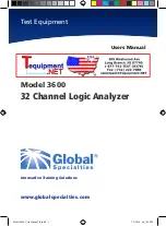 Preview for 1 page of Global Specialties 3600 User Manual