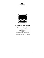 Preview for 1 page of Global Water WE900 Manual