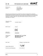 Preview for 11 page of GLW AC 100 Operating Instructions Manual