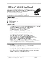 Preview for 1 page of Gobo ECO Spot LED30-2 User Manual