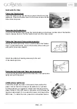 Preview for 23 page of Goddess Predator CL 480 Instruction Manual