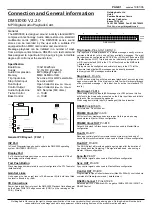 Preview for 1 page of Golding Audio DMS3000 Connection And General Information