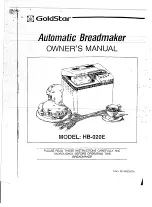 Preview for 1 page of Goldstar HB-020E Owner'S Manual