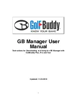 Golf Buddy GolfBuddy Plus User Manual preview