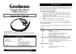 Goodmans CDMP3622H Series Instruction Manual preview