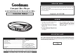 Goodmans GCD521RR Instruction Manual preview