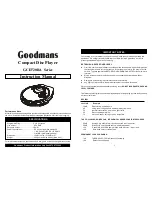 Goodmans GCD720RA Series Instruction Manual preview