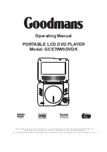 Goodmans GCE70W6DVDK Operating Manual preview