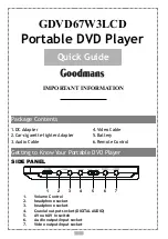 Preview for 1 page of Goodmans GDVD67W3LCD Quick Manual