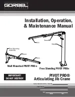 GORBEL Free Standing PIVOT PRO Installation, Operation & Maintenance Manual preview