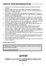 Preview for 57 page of Gorenje CMO 200 DS Instruction Manuals